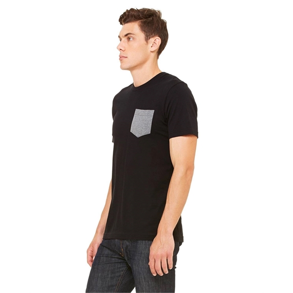 Bella + Canvas Men's Jersey Short-Sleeve Pocket T-Shirt - Bella + Canvas Men's Jersey Short-Sleeve Pocket T-Shirt - Image 28 of 96