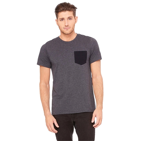 Bella + Canvas Men's Jersey Short-Sleeve Pocket T-Shirt - Bella + Canvas Men's Jersey Short-Sleeve Pocket T-Shirt - Image 32 of 96