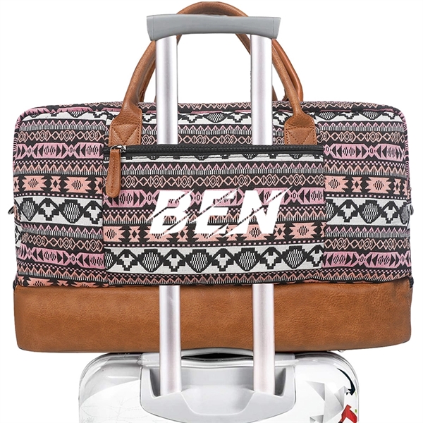 21" Weekender Canvas Leather Duffle Bag - 21" Weekender Canvas Leather Duffle Bag - Image 0 of 5