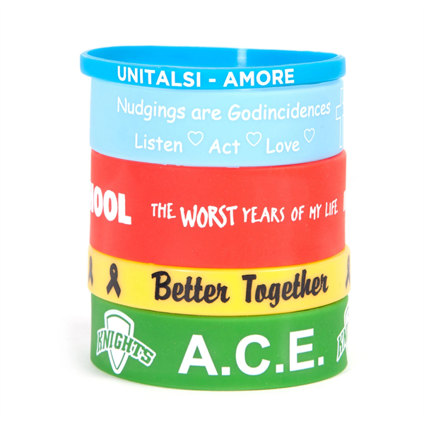 1/2" Silk Screened Silicone Wristband - 1/2" Silk Screened Silicone Wristband - Image 0 of 0