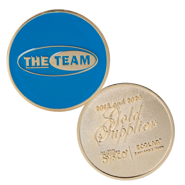 1.75" Brass Challenge Coin (4 Colors on 1 Side) - 1.75" Brass Challenge Coin (4 Colors on 1 Side) - Image 0 of 0