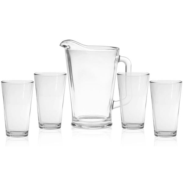 Glass Pitcher and Pint Set - Deep Etched - Glass Pitcher and Pint Set - Deep Etched - Image 1 of 1