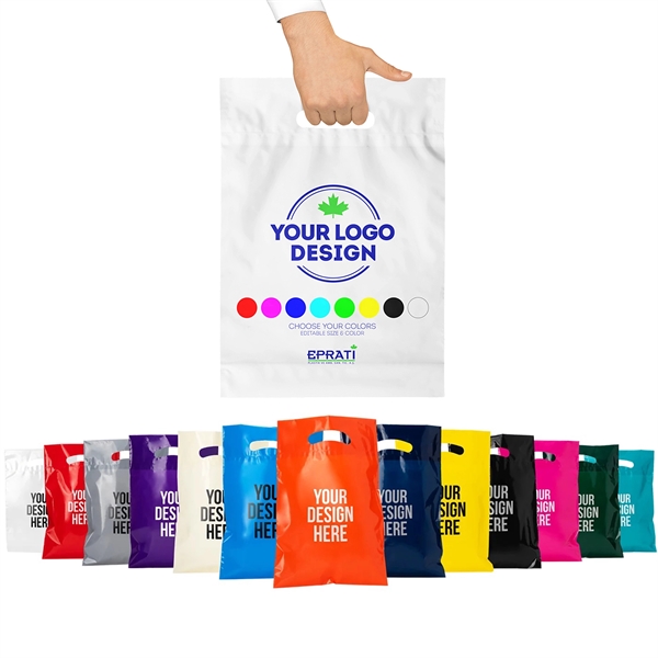 MOQ 200 Die Cut Biodegradable Plastic Handle Bag - MOQ 200 Die Cut Biodegradable Plastic Handle Bag - Image 0 of 0