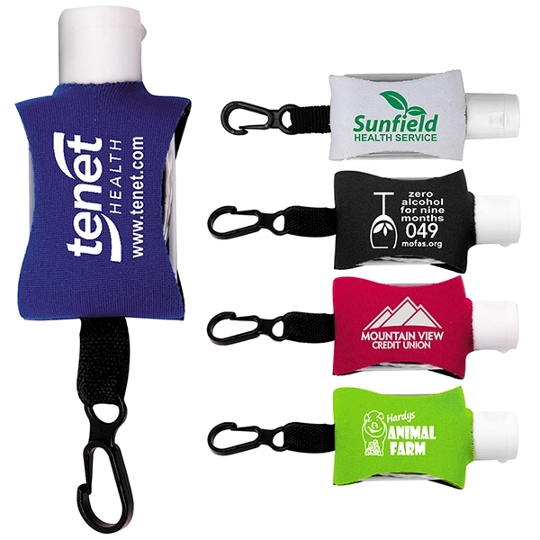 .5 oz Hand Sanitizer in Clip-On Neoprene Sleeve Cover