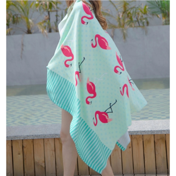 40"x 75" Sublimated Microfiber Terry Beach Towel - 40"x 75" Sublimated Microfiber Terry Beach Towel - Image 3 of 4
