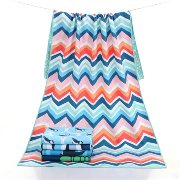 25"x 50" Sublimated Sand Proof Waffle Microfiber Beach Towel - 25"x 50" Sublimated Sand Proof Waffle Microfiber Beach Towel - Image 3 of 4