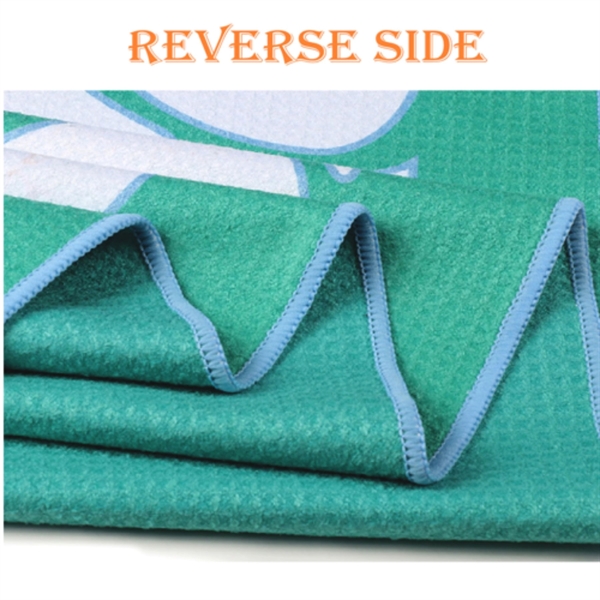 30"x 60" Sublimated Sand Proof Waffle Microfiber Beach Towel