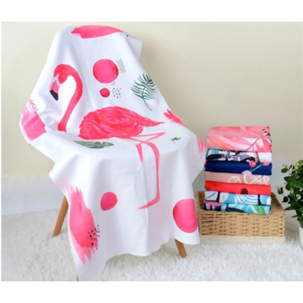 30"x 60" Sublimated Plush Microfiber Beach Towel
