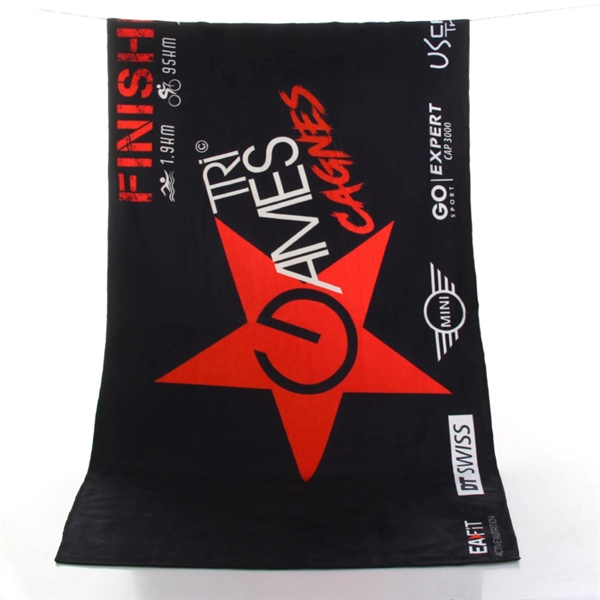 24"x 42" Sublimated Plush Microfiber Gym Towel - 24"x 42" Sublimated Plush Microfiber Gym Towel - Image 4 of 4