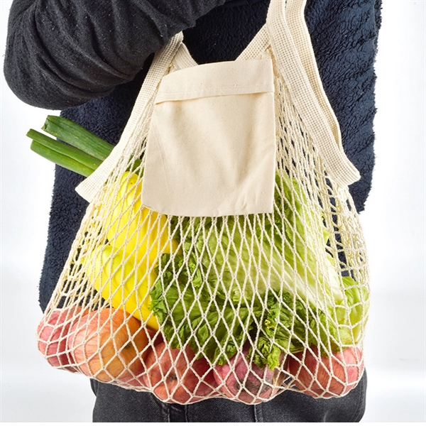 Reusable Cotton Mesh Grocery Bags - Reusable Cotton Mesh Grocery Bags - Image 1 of 3