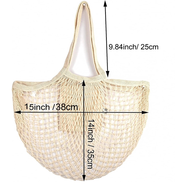 Reusable Cotton Mesh Grocery Bags - Reusable Cotton Mesh Grocery Bags - Image 2 of 3