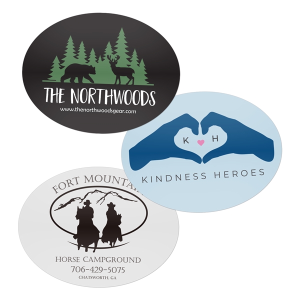 3" x 4" Oval Water-resistant Stickers - 3" x 4" Oval Water-resistant Stickers - Image 0 of 0