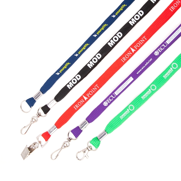 1/2" Tube Polyester Lanyards - 1/2" Tube Polyester Lanyards - Image 0 of 1