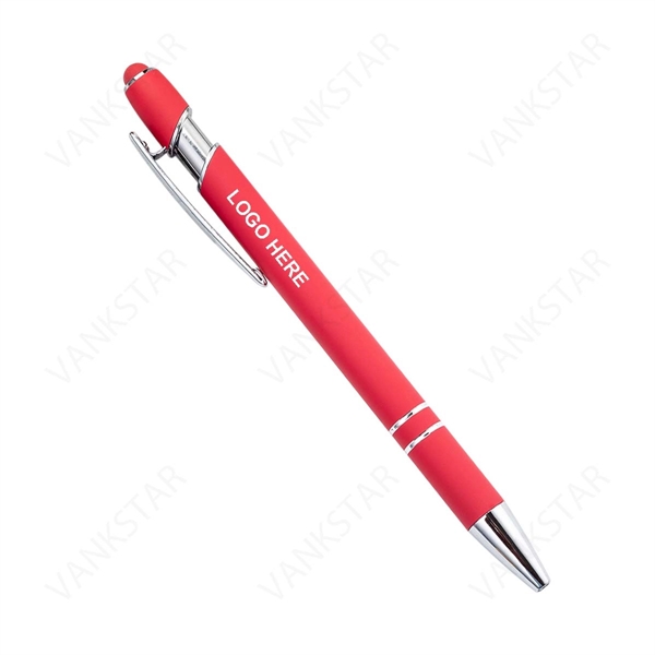 Rubberized Aluminum Stylus Ballpoint Pen - Rubberized Aluminum Stylus Ballpoint Pen - Image 1 of 1