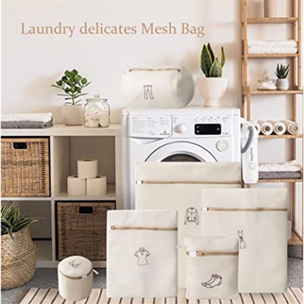 6 Pieces Mesh Laundry Bag Set - 6 Pieces Mesh Laundry Bag Set - Image 2 of 4