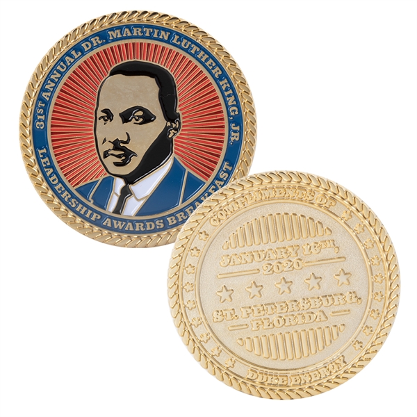2.75" Brass Challenge Coin (4 Colors on 1 Side) - 2.75" Brass Challenge Coin (4 Colors on 1 Side) - Image 0 of 0