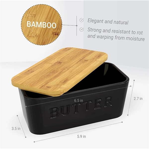 Ceremic Butter Dish with Lid - Ceremic Butter Dish with Lid - Image 1 of 5