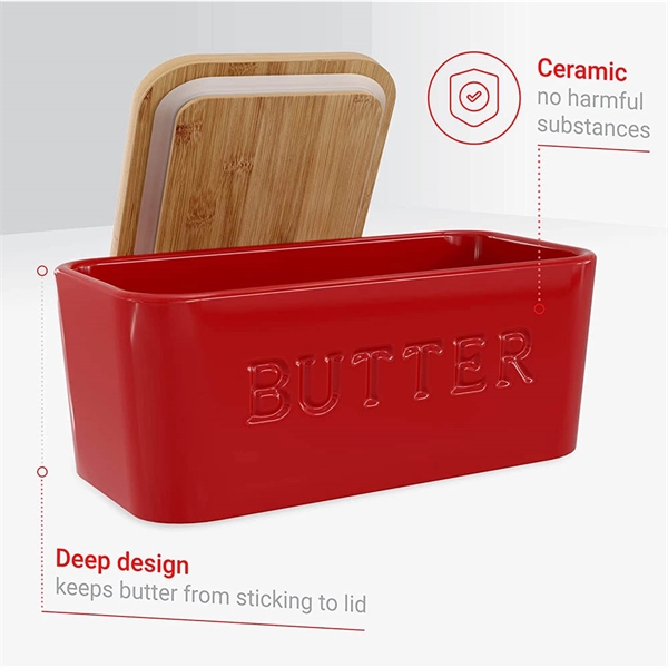 Ceremic Butter Dish with Lid - Ceremic Butter Dish with Lid - Image 4 of 5