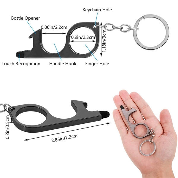 Portable Door Opener Tool With Key Ring - Portable Door Opener Tool With Key Ring - Image 2 of 2