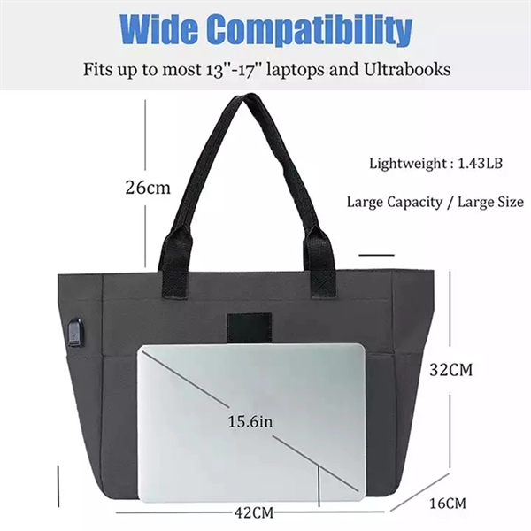 Woman Laptop Tote Bag - Woman Laptop Tote Bag - Image 5 of 5