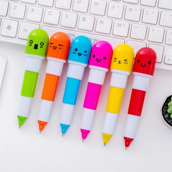 Cartoon Emoticon Pill Pen - Cartoon Emoticon Pill Pen - Image 1 of 2