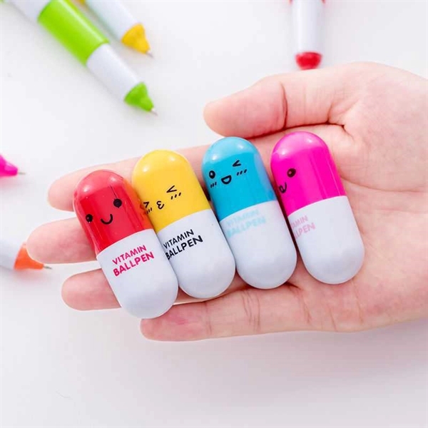 Cartoon Emoticon Pill Pen - Cartoon Emoticon Pill Pen - Image 2 of 2