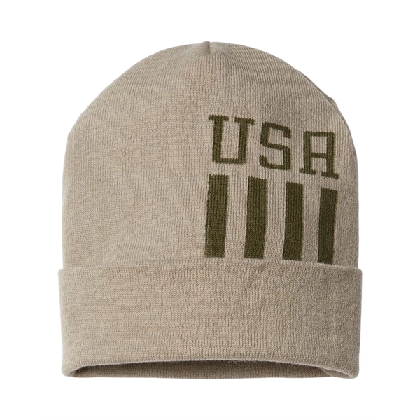 CAP AMERICA USA-Made Patriotic Cuffed Beanie - CAP AMERICA USA-Made Patriotic Cuffed Beanie - Image 2 of 14