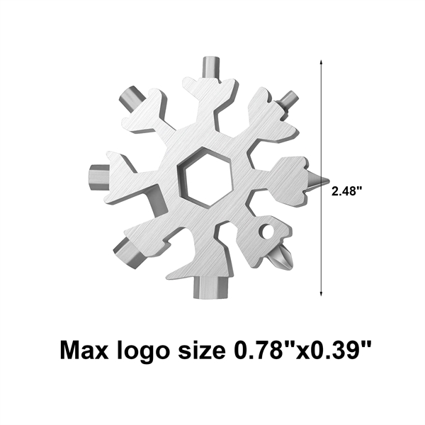 Snowflake Shape Multipurpose Keychain - Snowflake Shape Multipurpose Keychain - Image 1 of 1