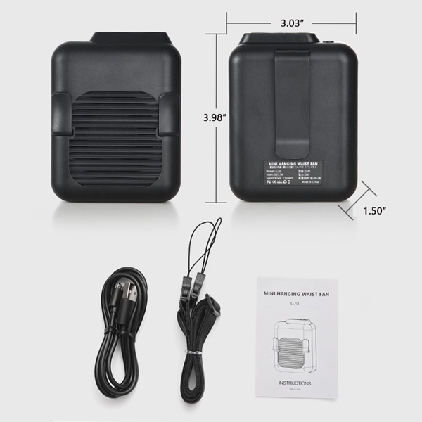 Mini Waist Fan With Power Bank - Mini Waist Fan With Power Bank - Image 2 of 4