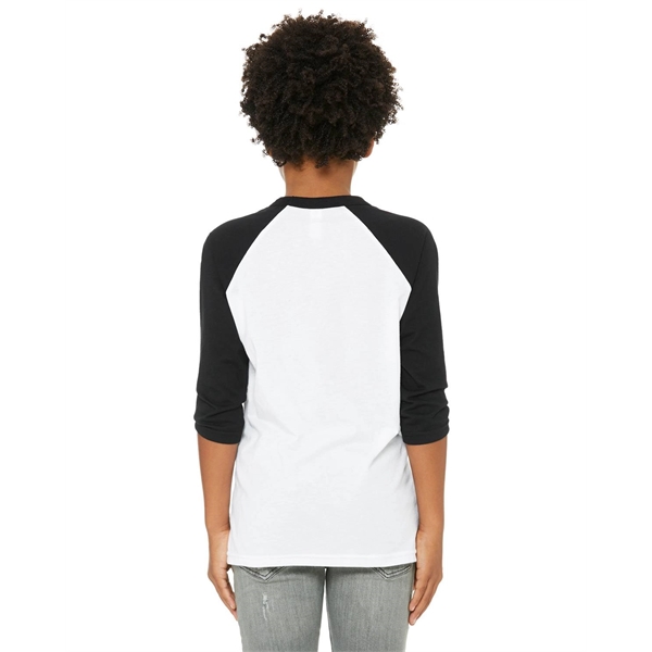 Bella + Canvas Youth Three-Quarter Sleeve Baseball T-Shirt