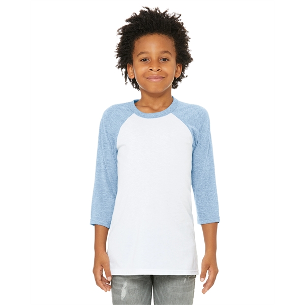 Bella + Canvas Youth Three-Quarter Sleeve Baseball T-Shirt