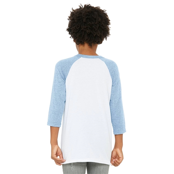 Bella + Canvas Youth Three-Quarter Sleeve Baseball T-Shirt