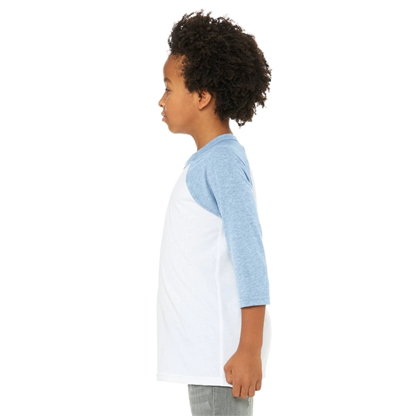 Bella + Canvas Youth Three-Quarter Sleeve Baseball T-Shirt