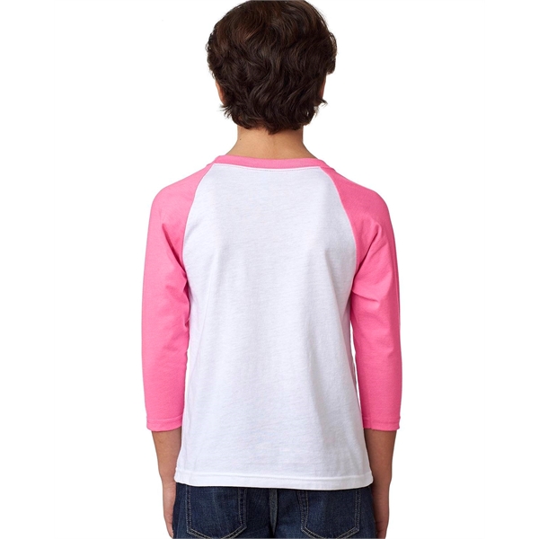 Next Level Apparel Youth CVC Three-Quarter Sleeve Raglan - Next Level Apparel Youth CVC Three-Quarter Sleeve Raglan - Image 5 of 48