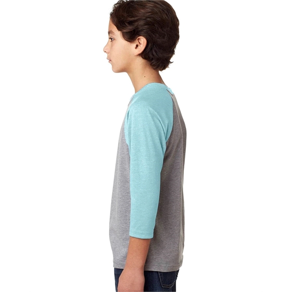 Next Level Apparel Youth CVC Three-Quarter Sleeve Raglan - Next Level Apparel Youth CVC Three-Quarter Sleeve Raglan - Image 7 of 48