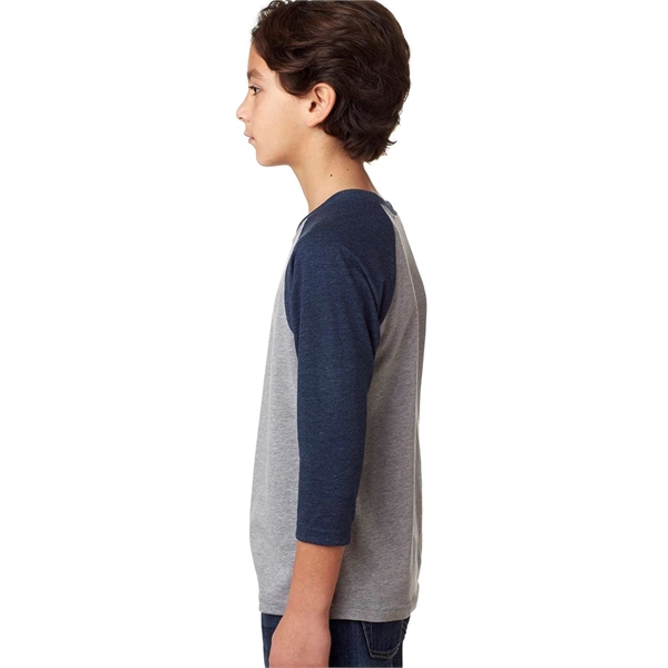 Next Level Apparel Youth CVC Three-Quarter Sleeve Raglan - Next Level Apparel Youth CVC Three-Quarter Sleeve Raglan - Image 19 of 42