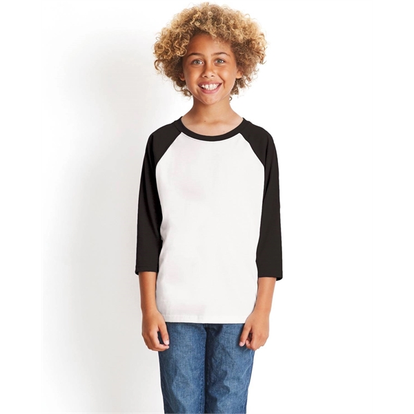 Next Level Apparel Youth CVC Three-Quarter Sleeve Raglan - Next Level Apparel Youth CVC Three-Quarter Sleeve Raglan - Image 21 of 42