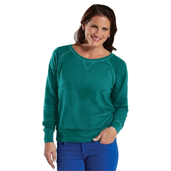 LAT Ladies Lightweight French Terry Slouchy Pullover 