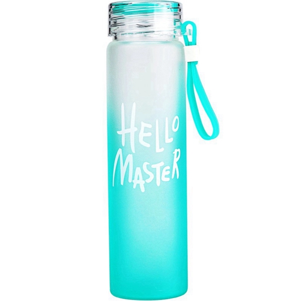 13 Oz Glass Water Bottle With Lid - 13 Oz Glass Water Bottle With Lid - Image 0 of 5