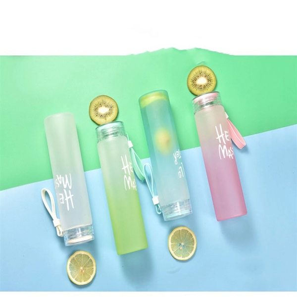 13 Oz Glass Water Bottle With Lid - 13 Oz Glass Water Bottle With Lid - Image 5 of 5