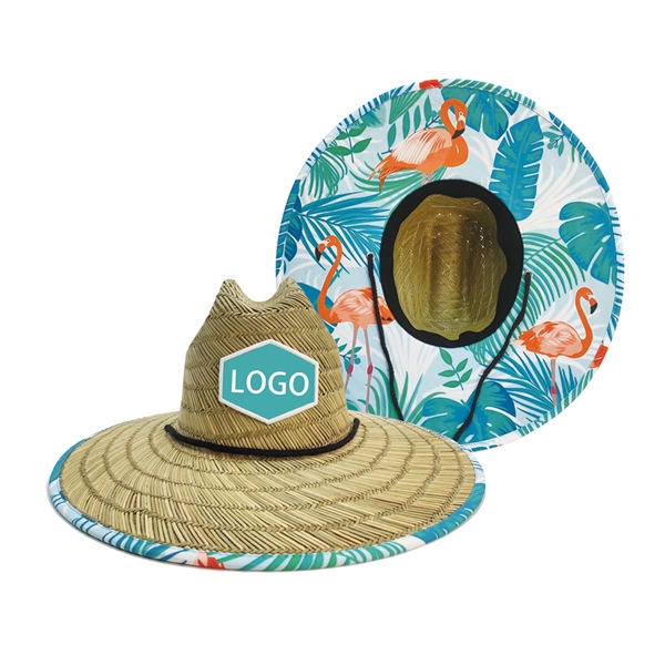 Lifeguard-Style Straw Hat - Lifeguard-Style Straw Hat - Image 2 of 4