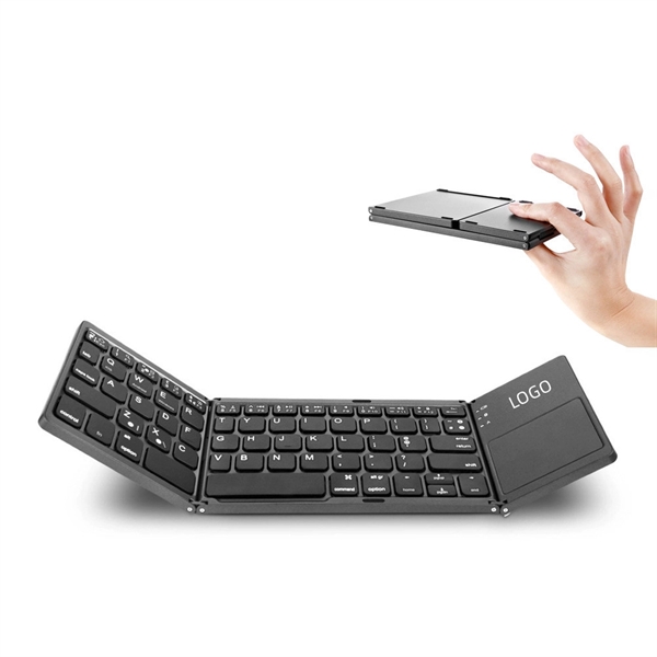 Universal Foldable Bluetooth Keyboard With Touchpad - Universal Foldable Bluetooth Keyboard With Touchpad - Image 0 of 4