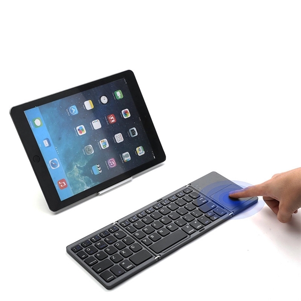 Universal Foldable Bluetooth Keyboard With Touchpad - Universal Foldable Bluetooth Keyboard With Touchpad - Image 3 of 4
