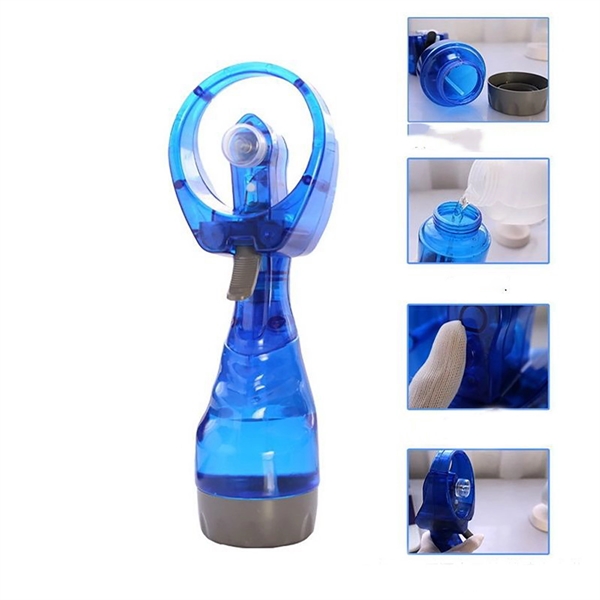 Handheld Battery Powered Water Misting Fan - Handheld Battery Powered Water Misting Fan - Image 1 of 3