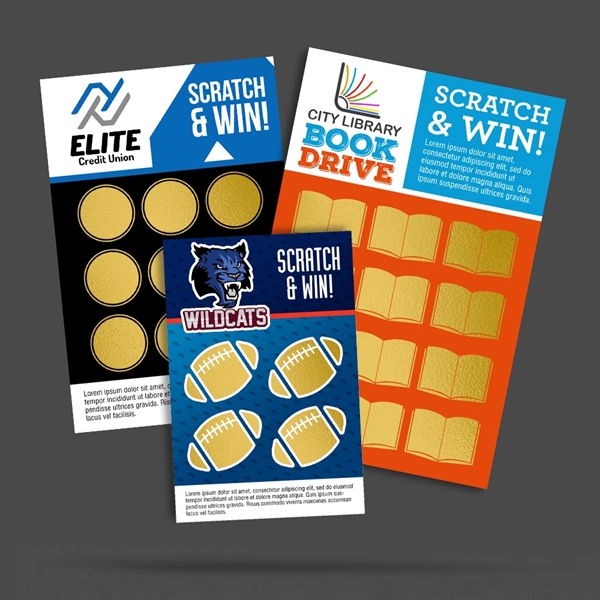 4" x 6" Custom Scratch-N-Win Card - 4" x 6" Custom Scratch-N-Win Card - Image 1 of 3