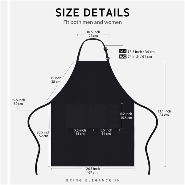 Stain Resistant Kitchen Apron - Stain Resistant Kitchen Apron - Image 4 of 5