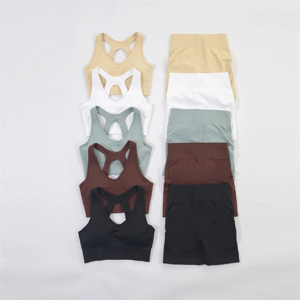 Seamless Yoga Women Sports Set Gym Clothing - Seamless Yoga Women Sports Set Gym Clothing - Image 4 of 8