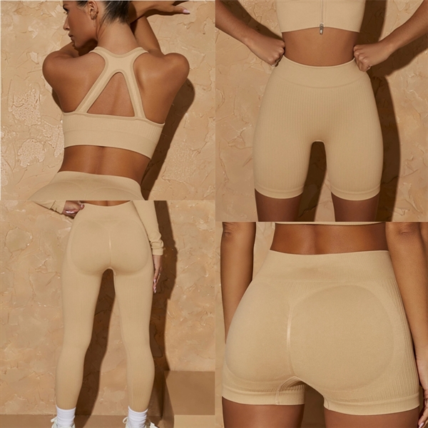 Seamless Yoga Women Sports Set Gym Clothing - Seamless Yoga Women Sports Set Gym Clothing - Image 6 of 8