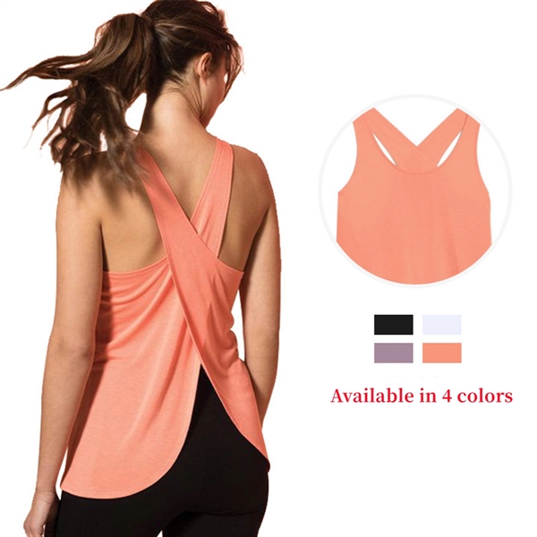 Women'S Fitness Shirt Sleeveless Sports Top Yoga Vest - Women'S Fitness Shirt Sleeveless Sports Top Yoga Vest - Image 0 of 4