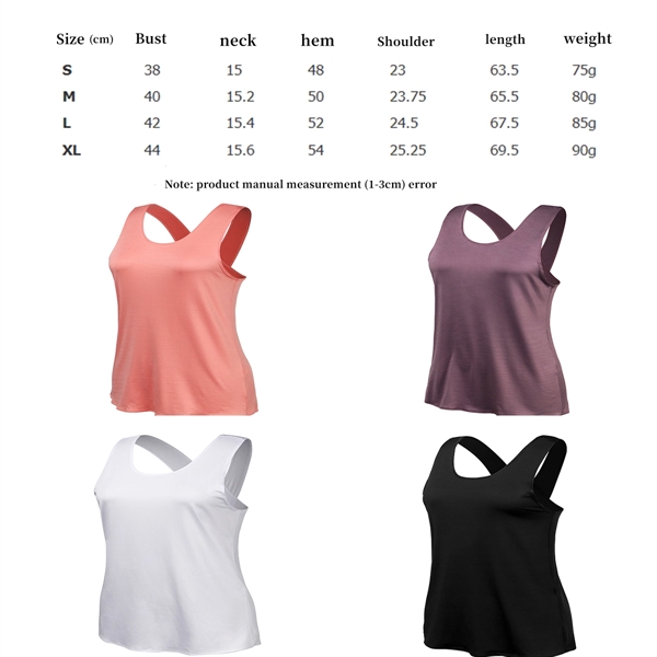 Women'S Fitness Shirt Sleeveless Sports Top Yoga Vest - Women'S Fitness Shirt Sleeveless Sports Top Yoga Vest - Image 2 of 4